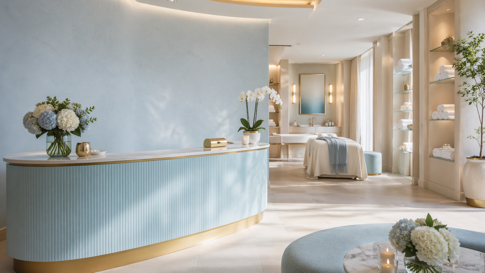 Massage spa reception